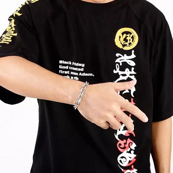 10mm Stainless Steel Cuba O-Chain Men Bracelet - Picture 5 of 6